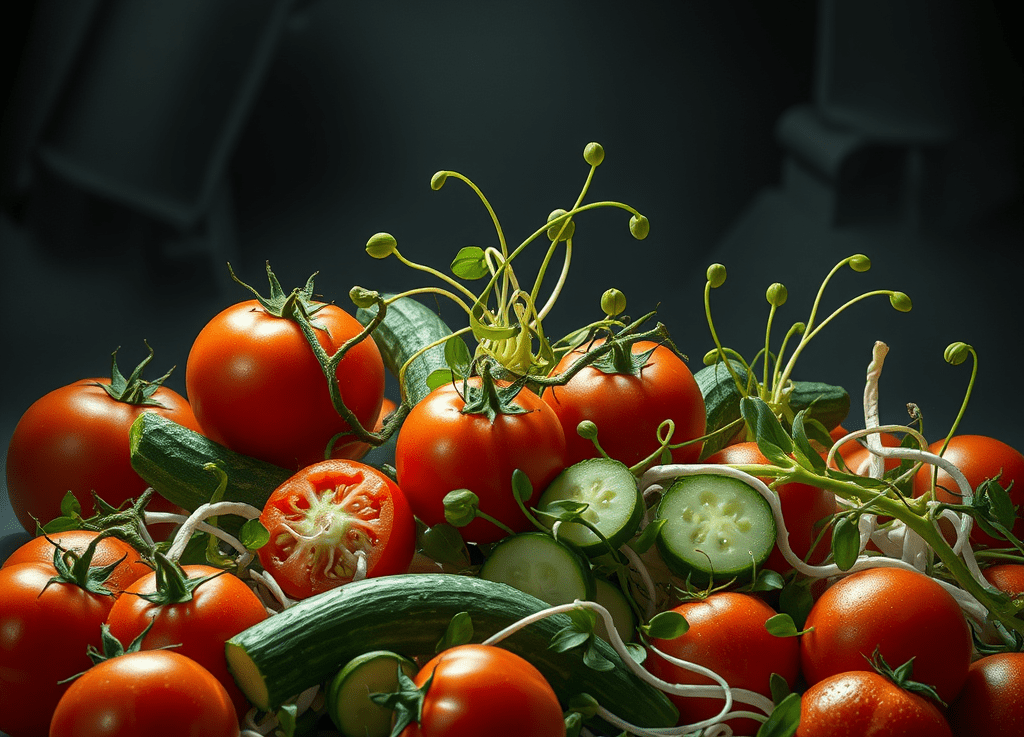 De samenzwering van tomaten, komkommers en&nbsp;tauge