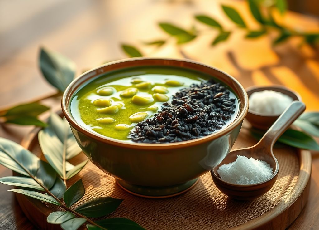 Recept Bubur kacang ijo & ketan&nbsp;item