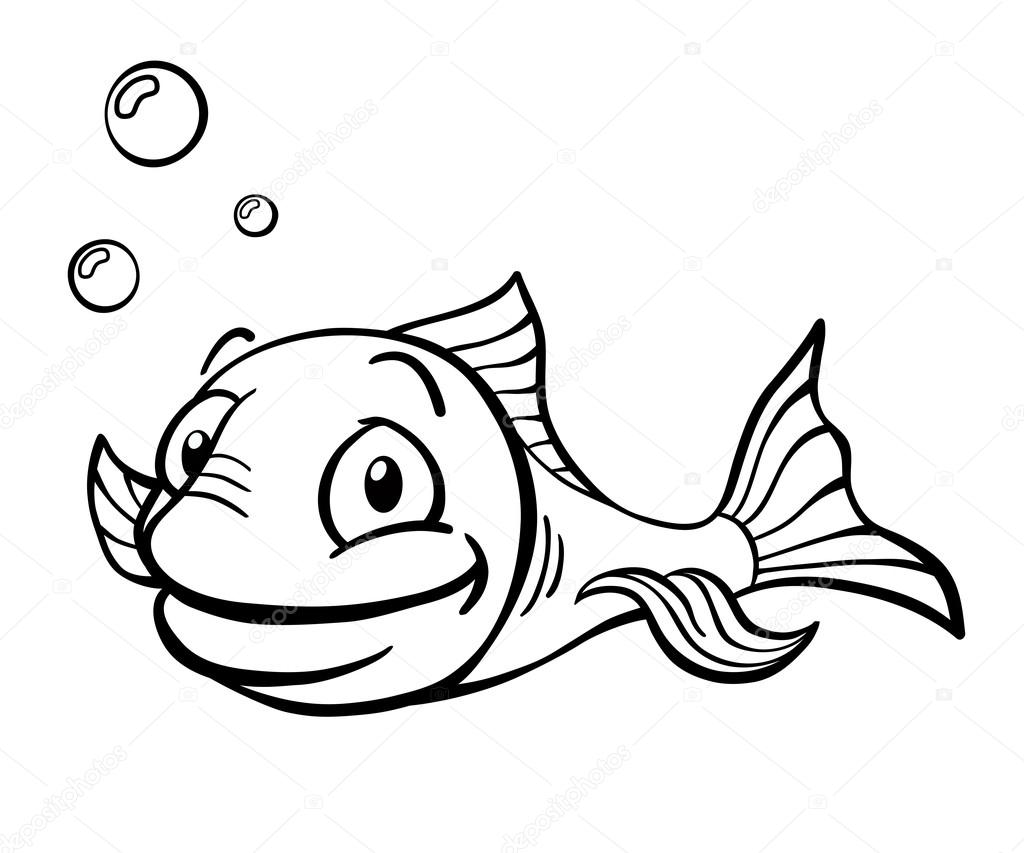 depositphotos_31278937-stockillustratie-zwart-wit-cartoon-vis